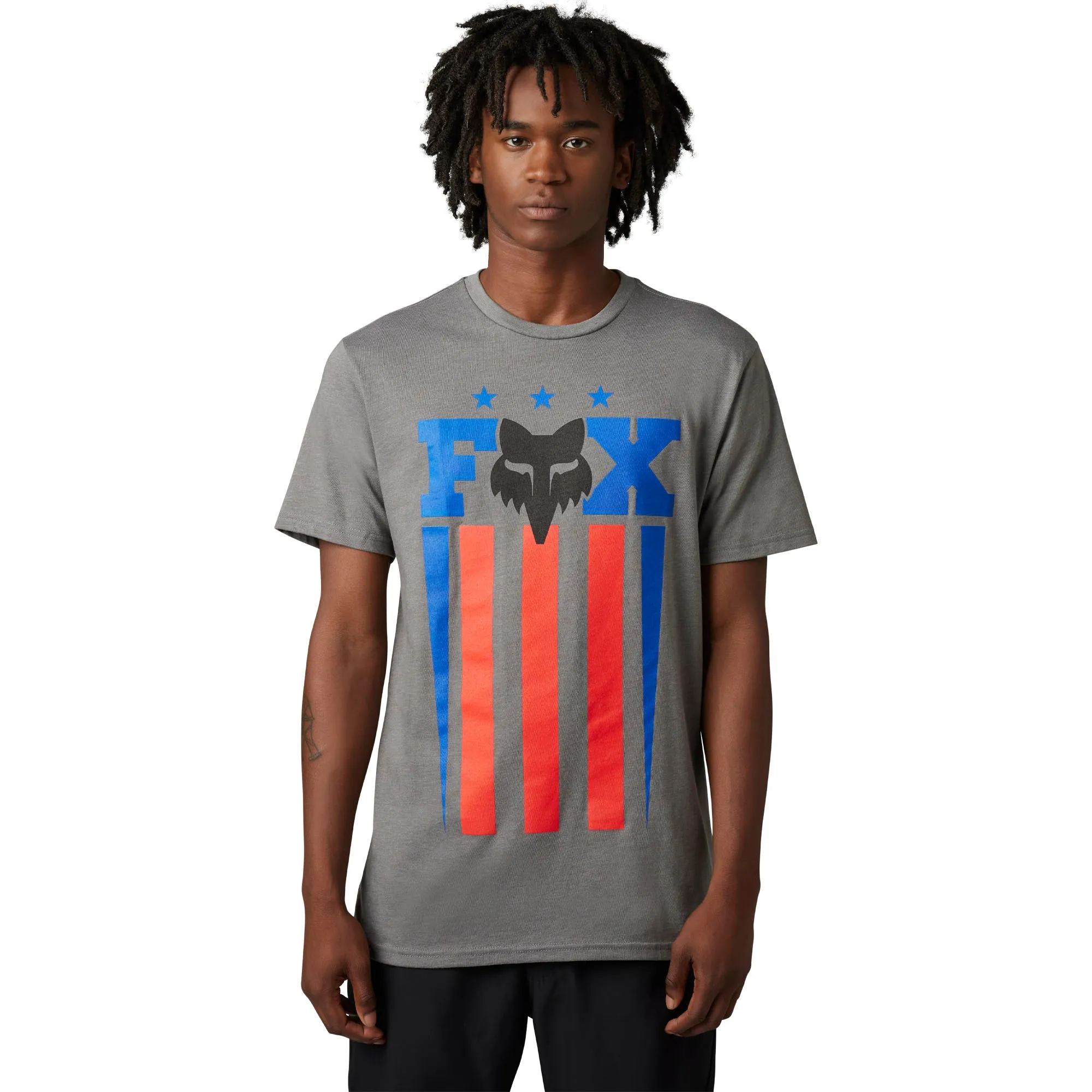 Fox Racing  Mens Unity T-Shirt Short Sleeve Premium Tee Crewneck Heather Graphite