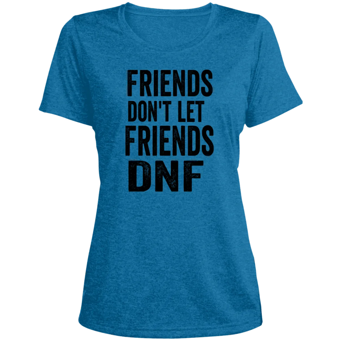 Friends DNF Ladies' Heather Scoop Neck Performance Tee