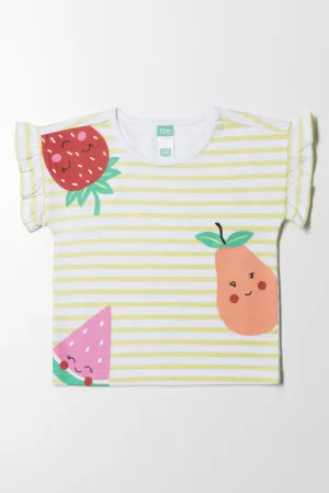 Frill Sleeve T-Shirt Green