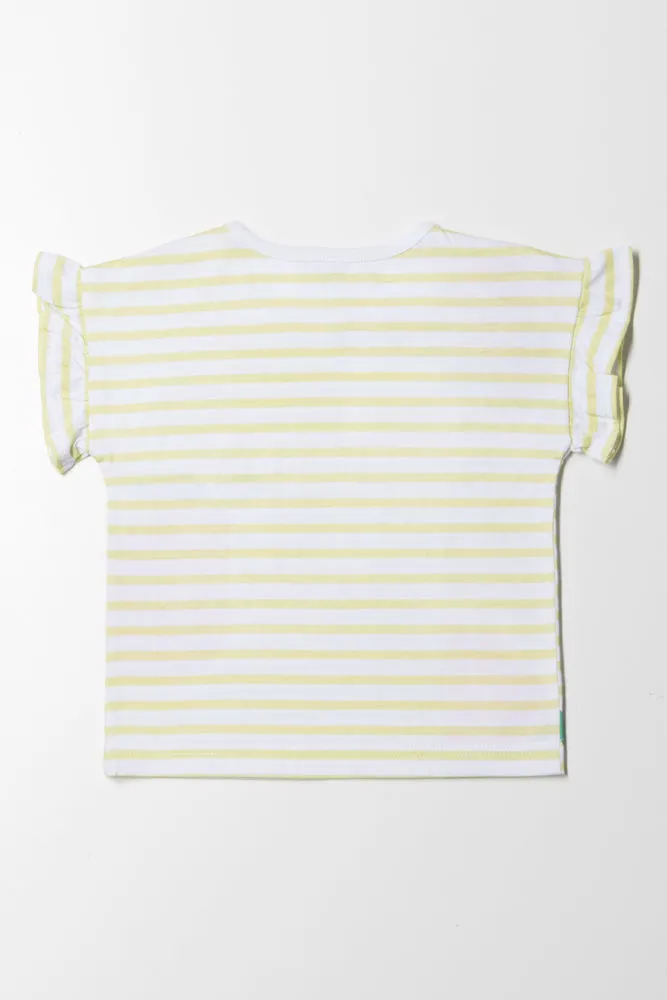 Frill Sleeve T-Shirt Green