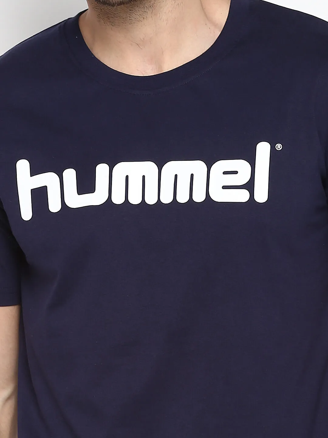 Go Cotton Logo Round Neck Cotton Rich Half Sleeve Solid Regular fit Cottonpoly T-shirt for Men Comfortable soft Breathable Fabric Stretchable for Everyday Use Ideal for Casualwear