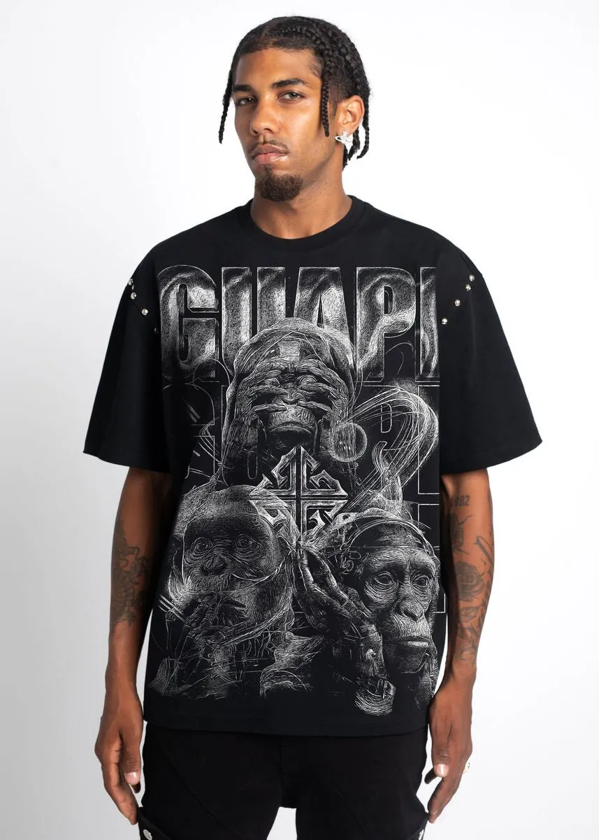 Guapi See No Evil Obsidian Black Tee