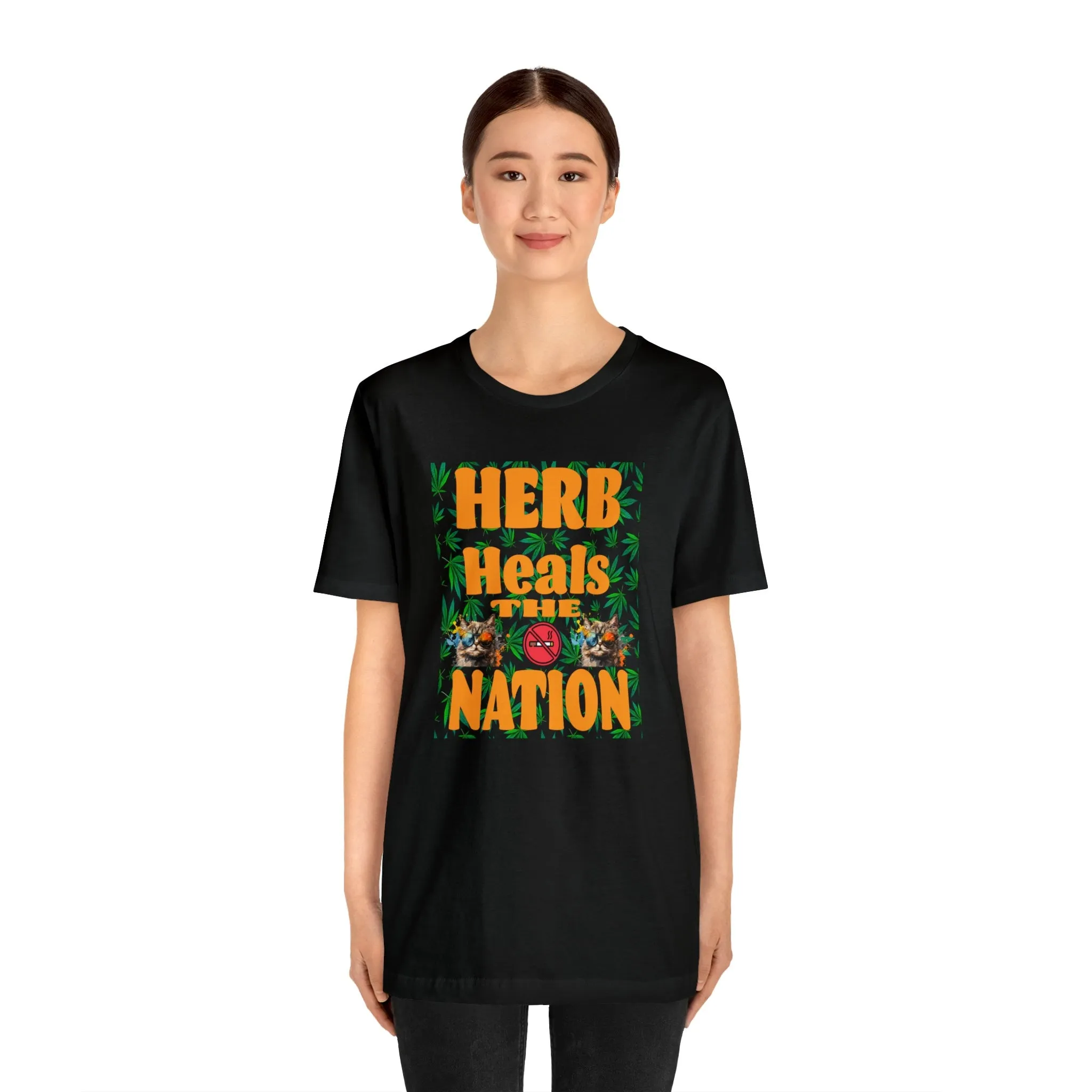 Herb Heals T-shirt the Nation | Herbs for the Service of man | Healing health Pattern | Inspirational shirt