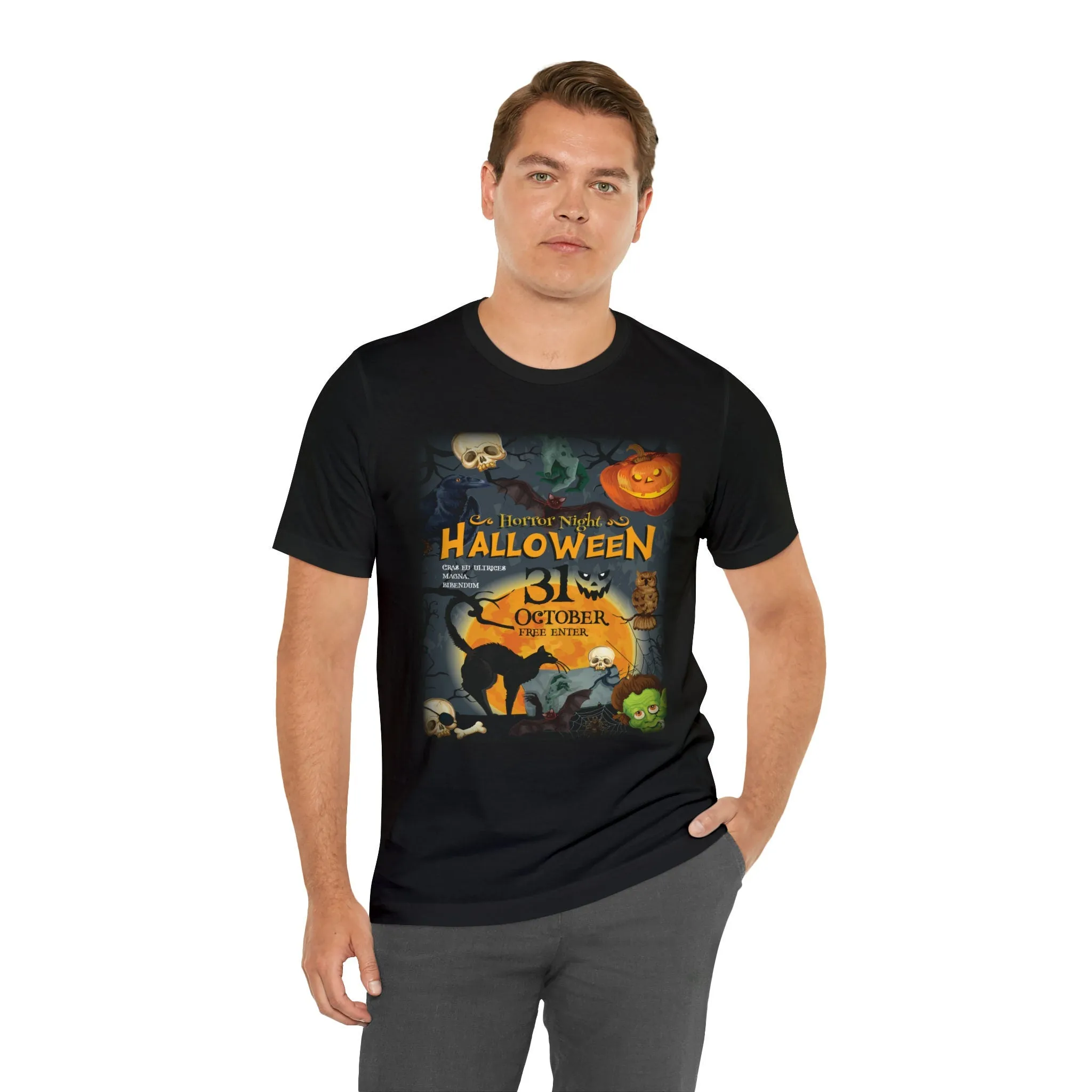Horror Night t-shirt Halloween Oversize t shirt | Graphic tees for women | Halloween Clothe Loose fit Graphics