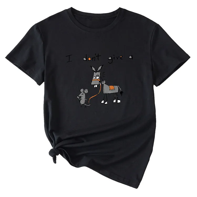 I Don't Print Ladies Round Neck and Short Sleeves with Interesting Patterns Shirts