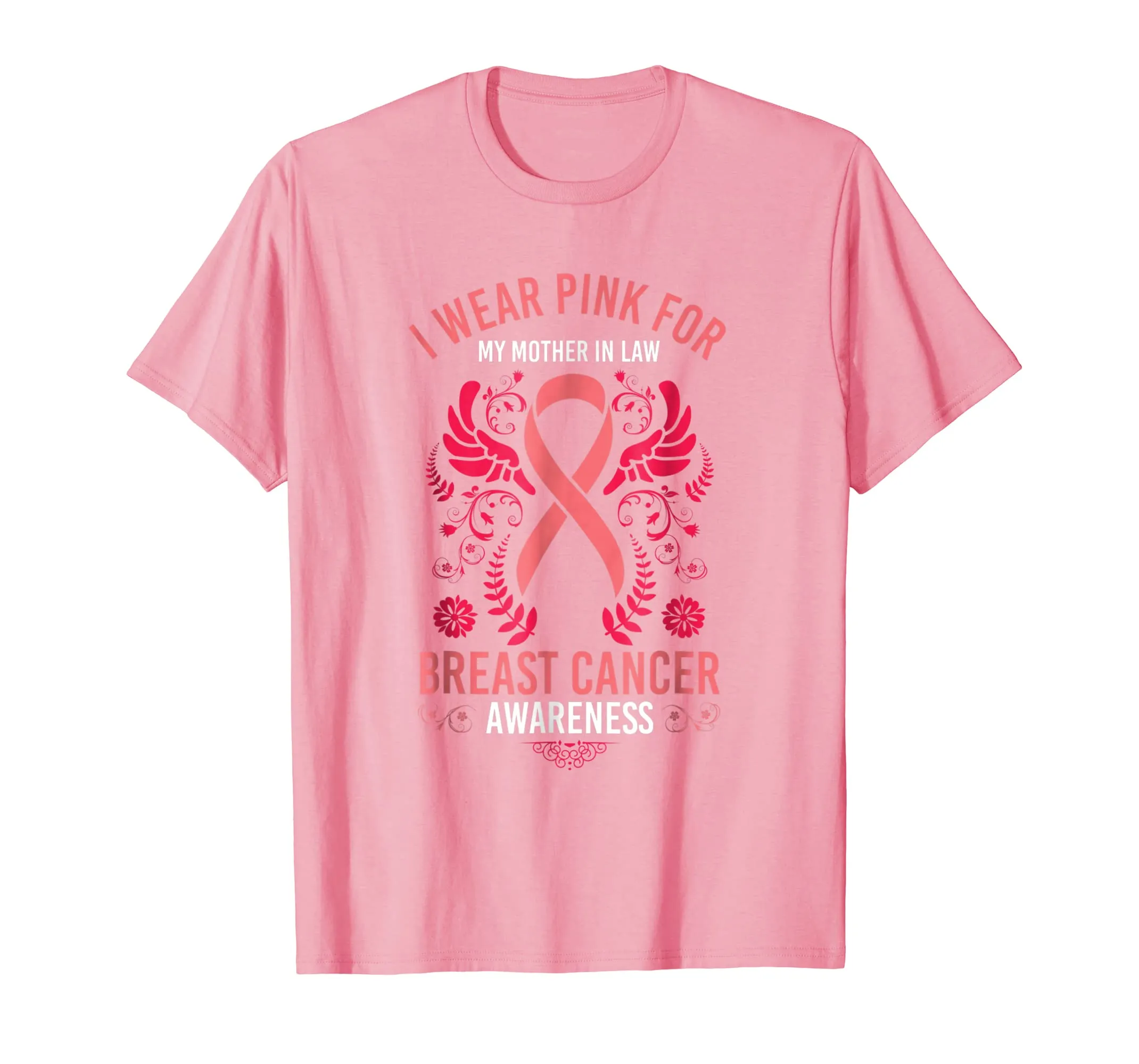 I Wear Pink For My Mother In Law Shirt Breast Cancer Support