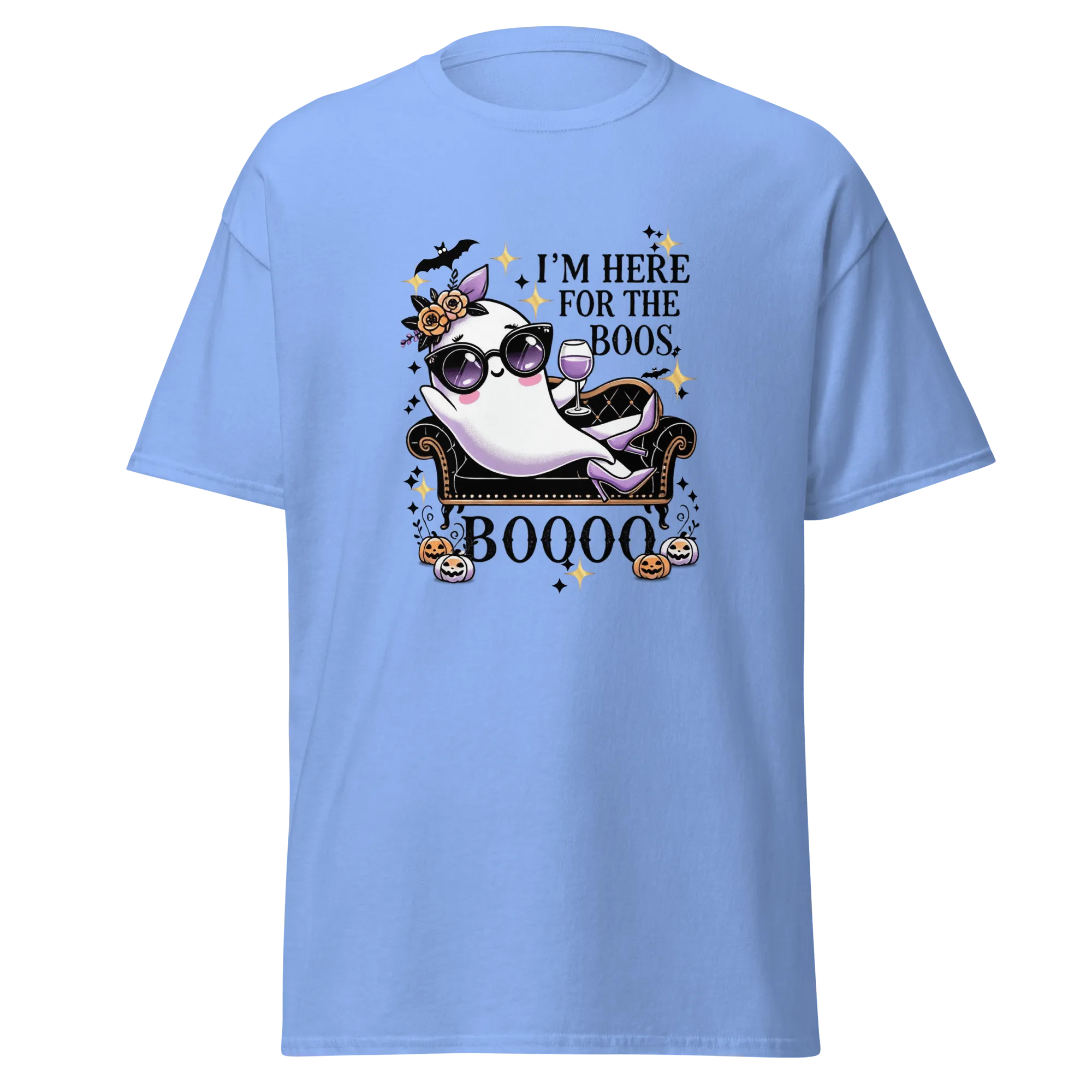 I'm Here For The Boos - Halloween T-Shirt - Fun Ghost Halloween T-Shirt