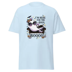 I'm Here For The Boos - Halloween T-Shirt - Fun Ghost Halloween T-Shirt