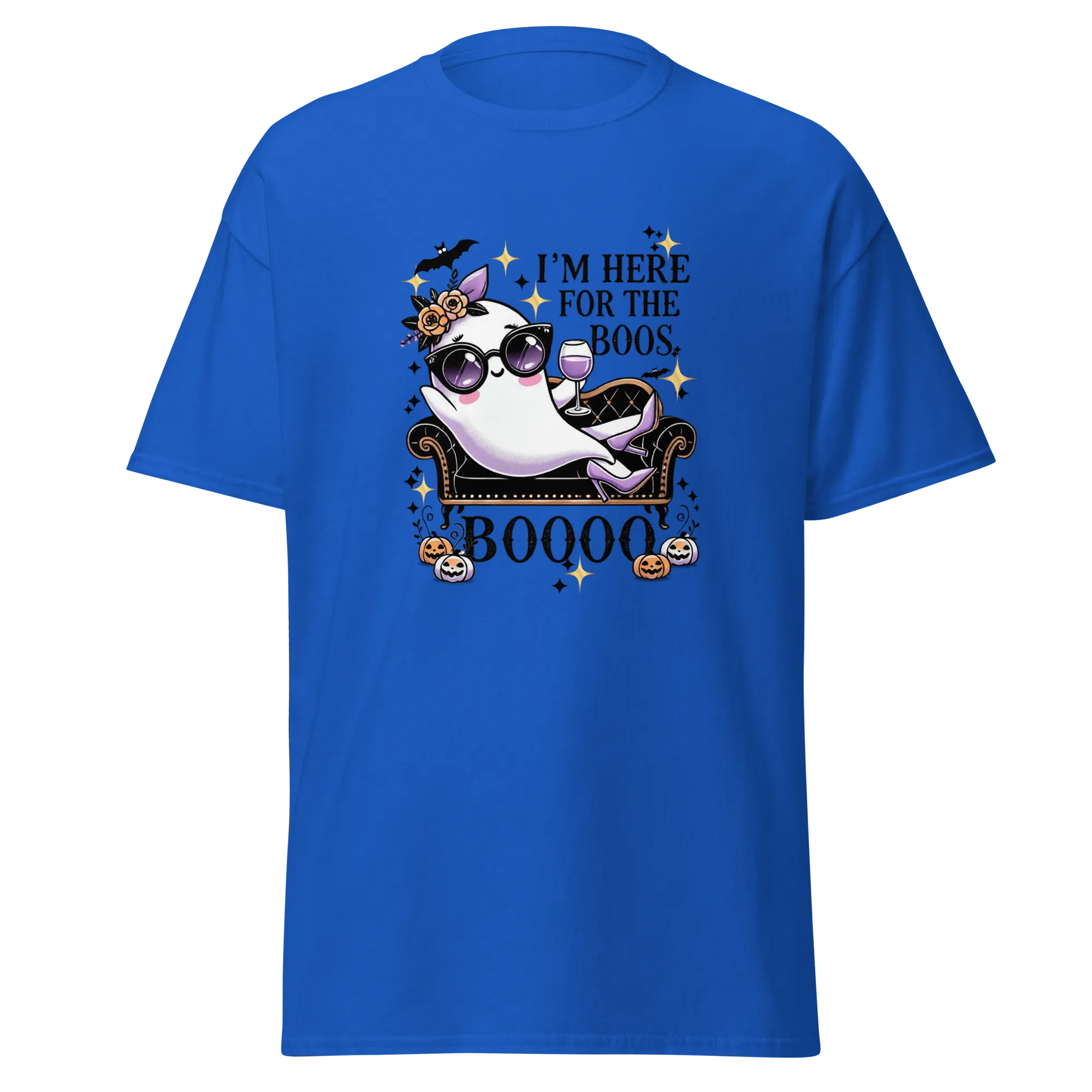 I'm Here For The Boos - Halloween T-Shirt - Fun Ghost Halloween T-Shirt