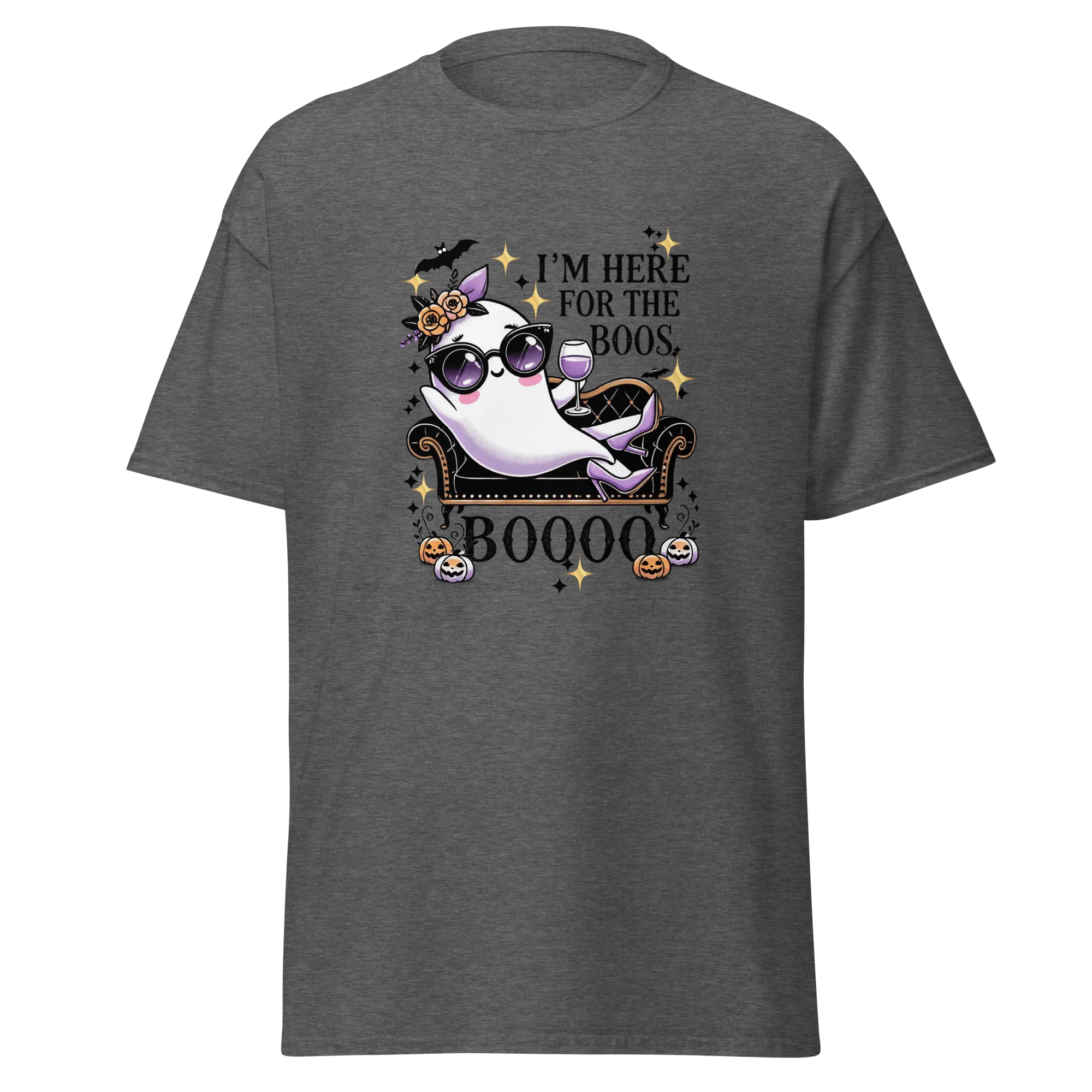 I'm Here For The Boos - Halloween T-Shirt - Fun Ghost Halloween T-Shirt