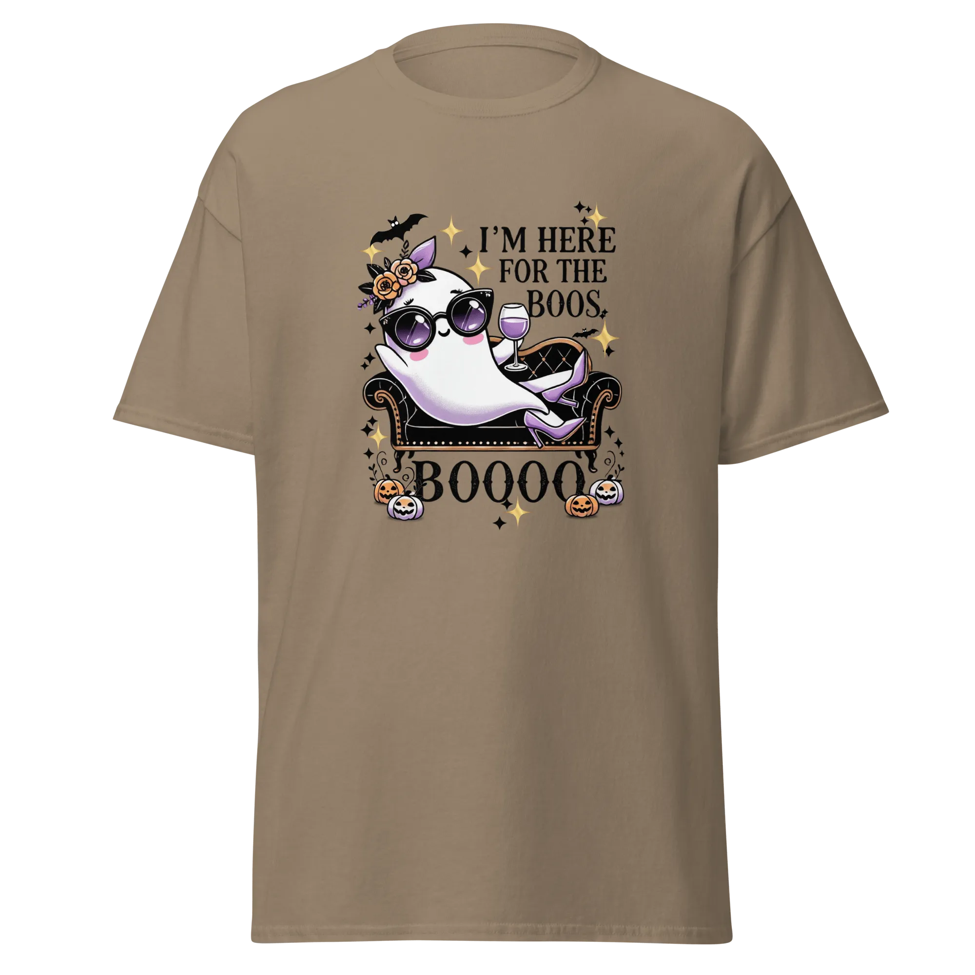 I'm Here For The Boos - Halloween T-Shirt - Fun Ghost Halloween T-Shirt