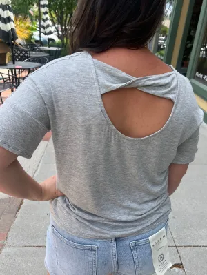 Keyhole Twist Back Tee
