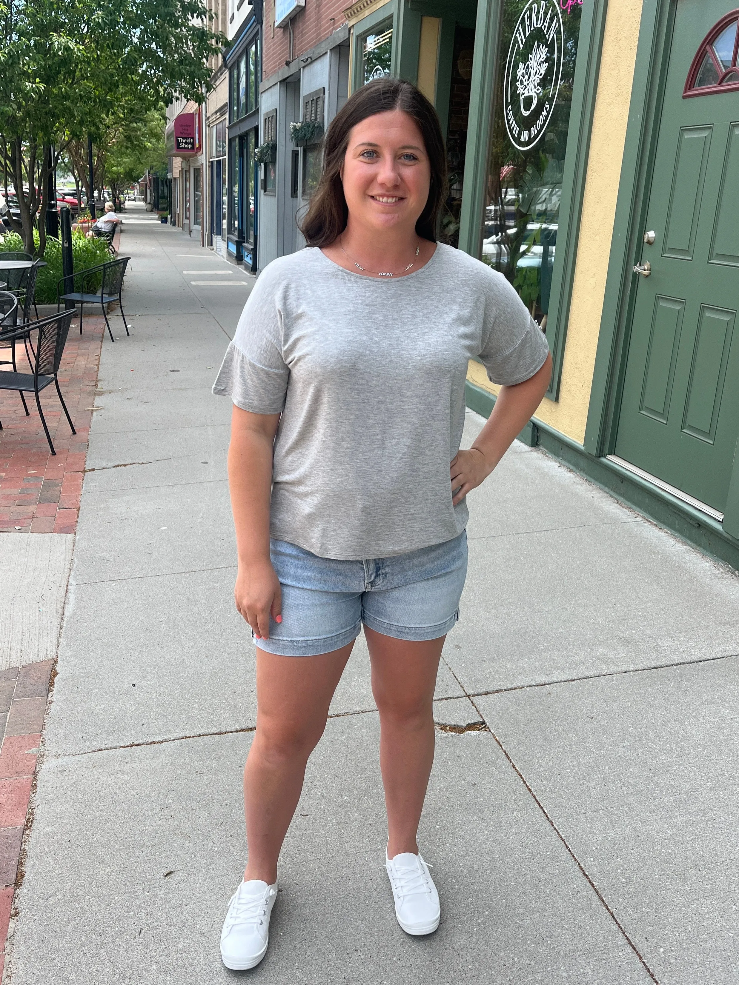 Keyhole Twist Back Tee