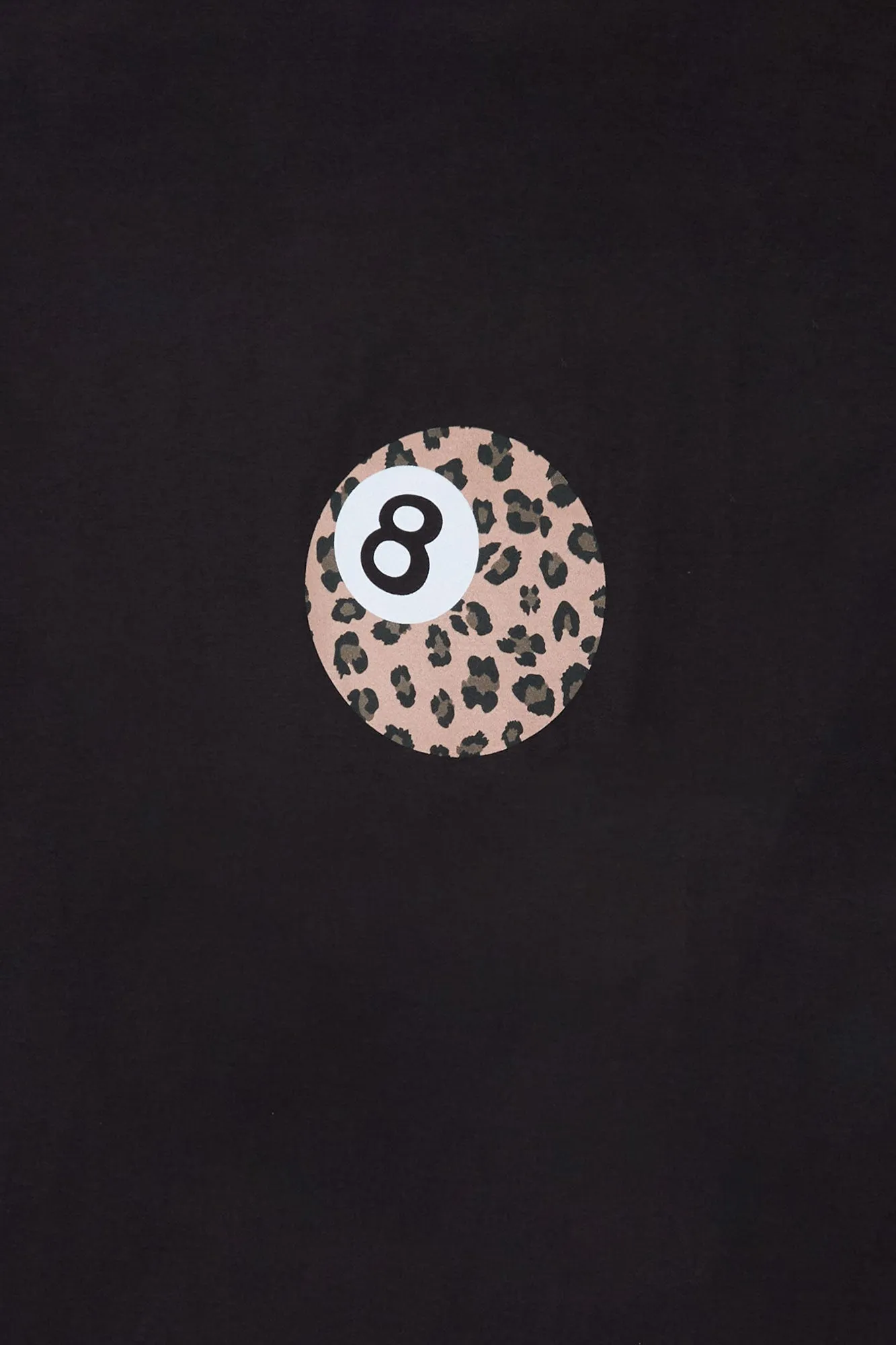 Leopard 8 Ball Graphic Boyfriend Tee