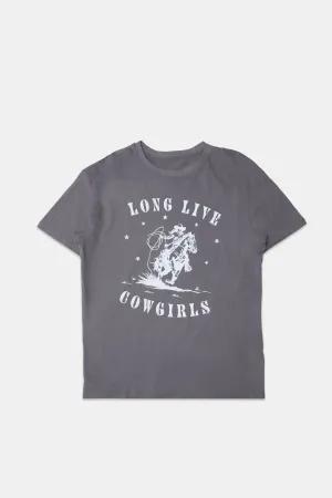 Long Live Cowgirls Graphic Boyfriend Tee