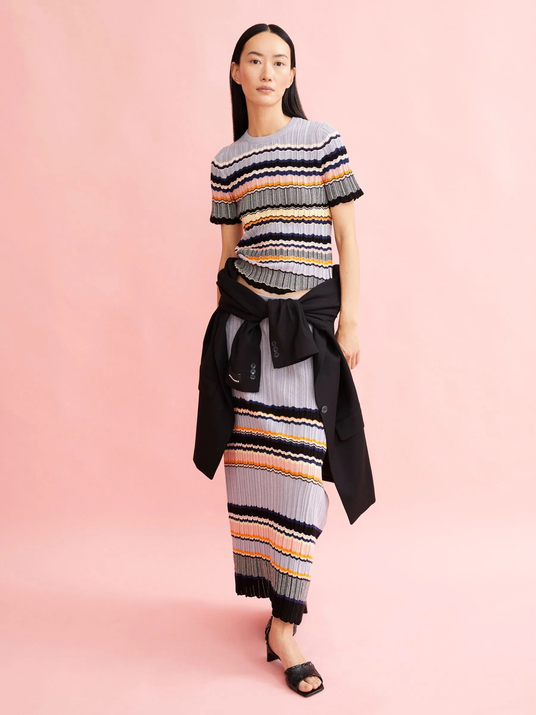 Maaya Stripes Multicolor Woman T-Shirt | Armedangels