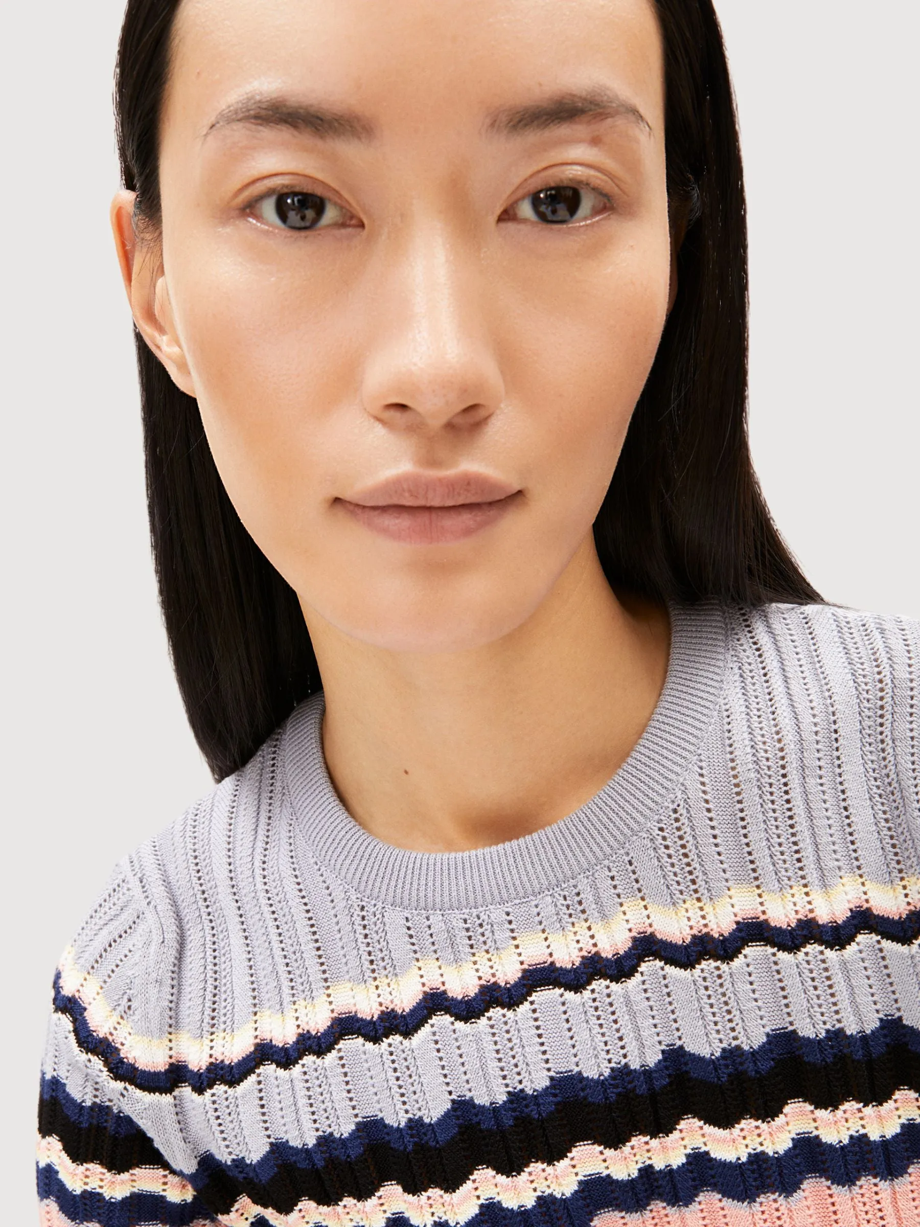 Maaya Stripes Multicolor Woman T-Shirt | Armedangels