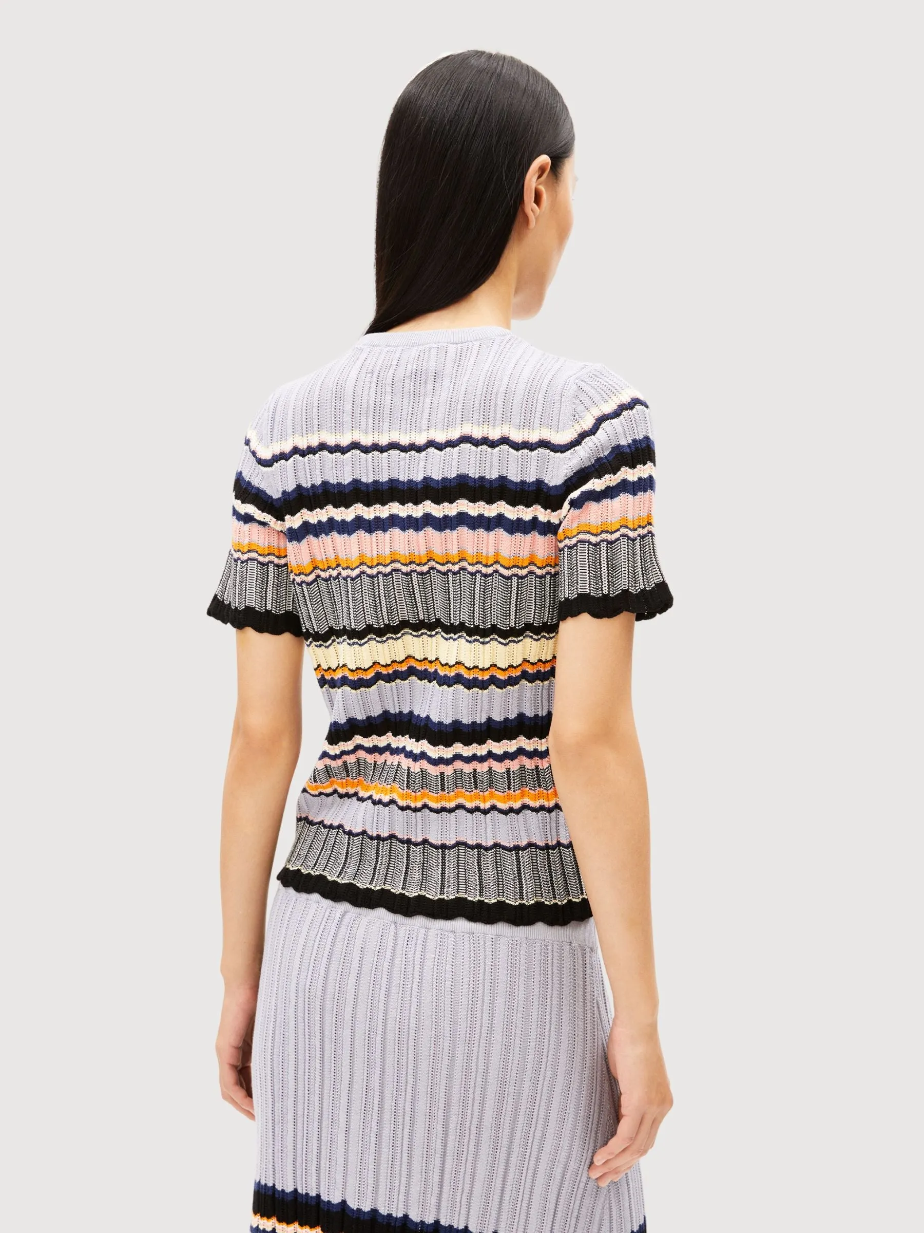 Maaya Stripes Multicolor Woman T-Shirt | Armedangels