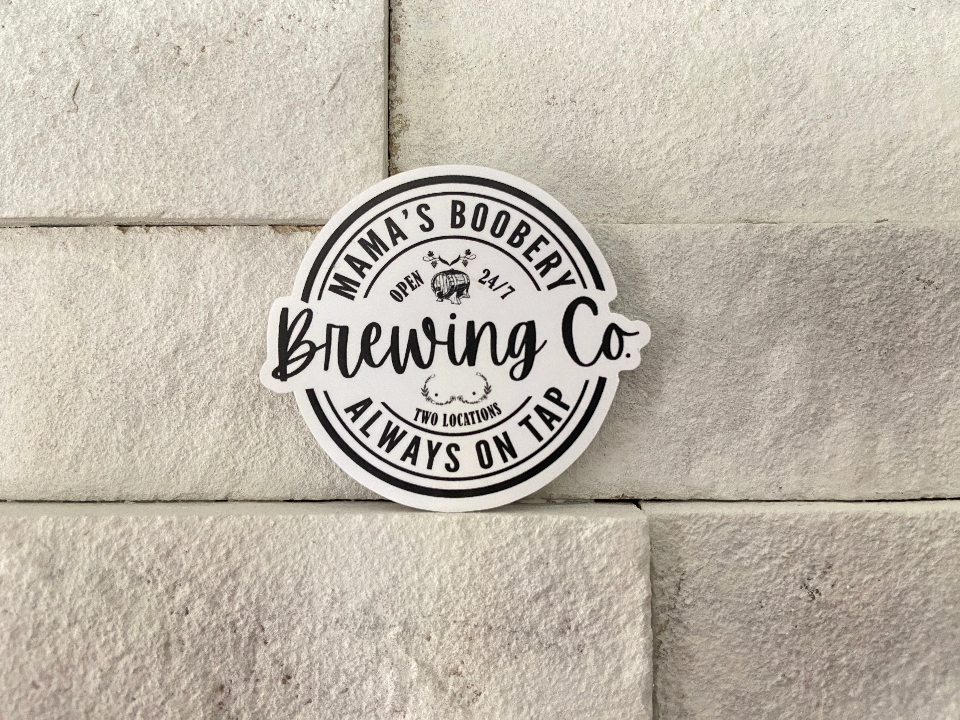 Mama's Boobery Brewing Co. Sticker
