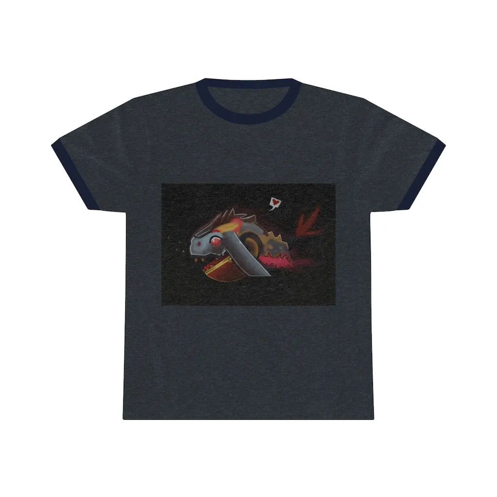 Mecha Whale Strider Unisex Ringer Tee