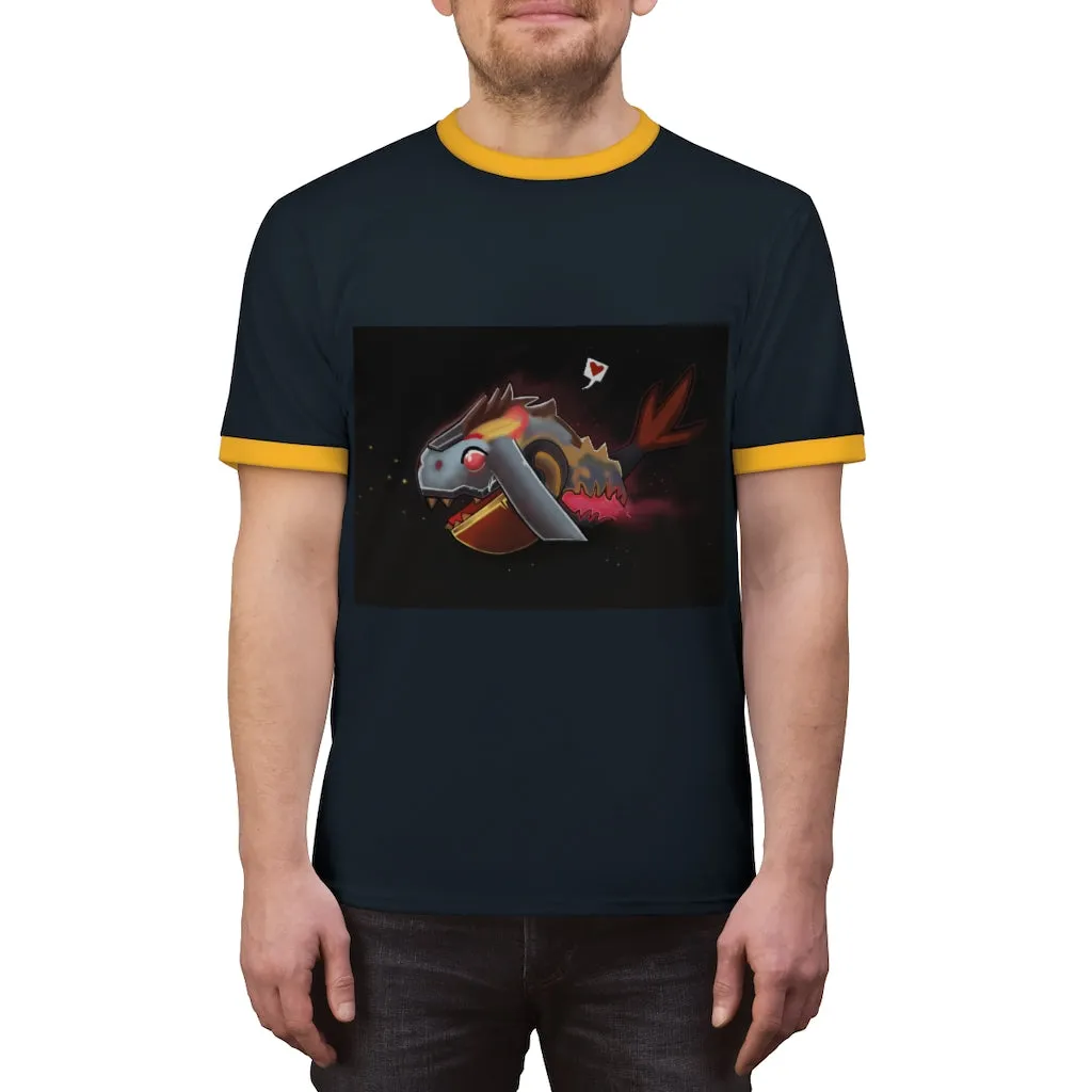 Mecha Whale Strider Unisex Ringer Tee