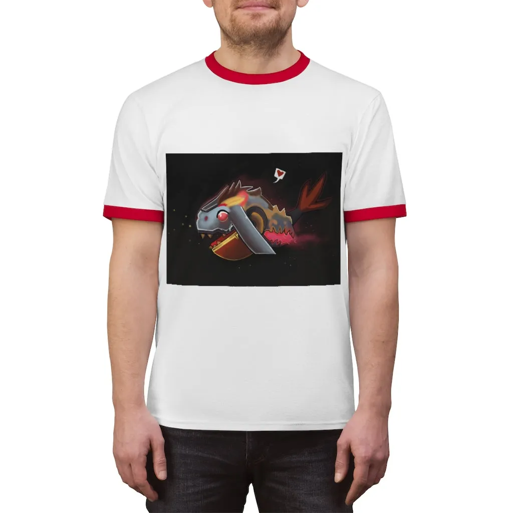 Mecha Whale Strider Unisex Ringer Tee