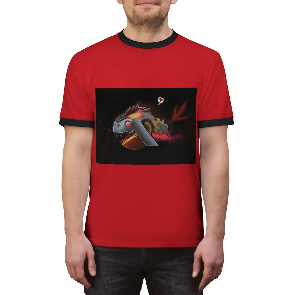 Mecha Whale Strider Unisex Ringer Tee
