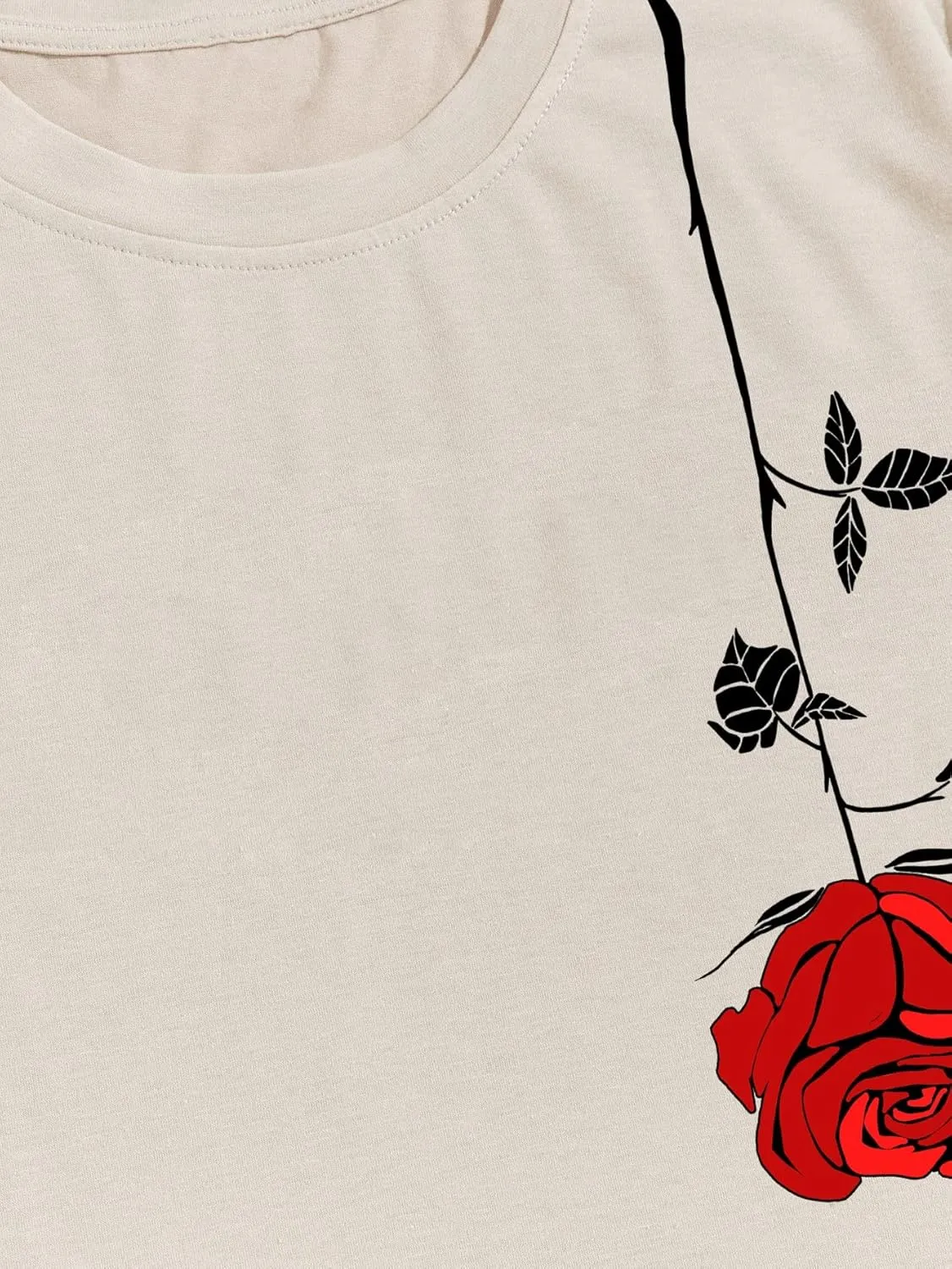 Men's Graphic Tees Floral Print Short Sleeve Crew Neck Vintage Tee Shirt Casual Summer Tee Tops