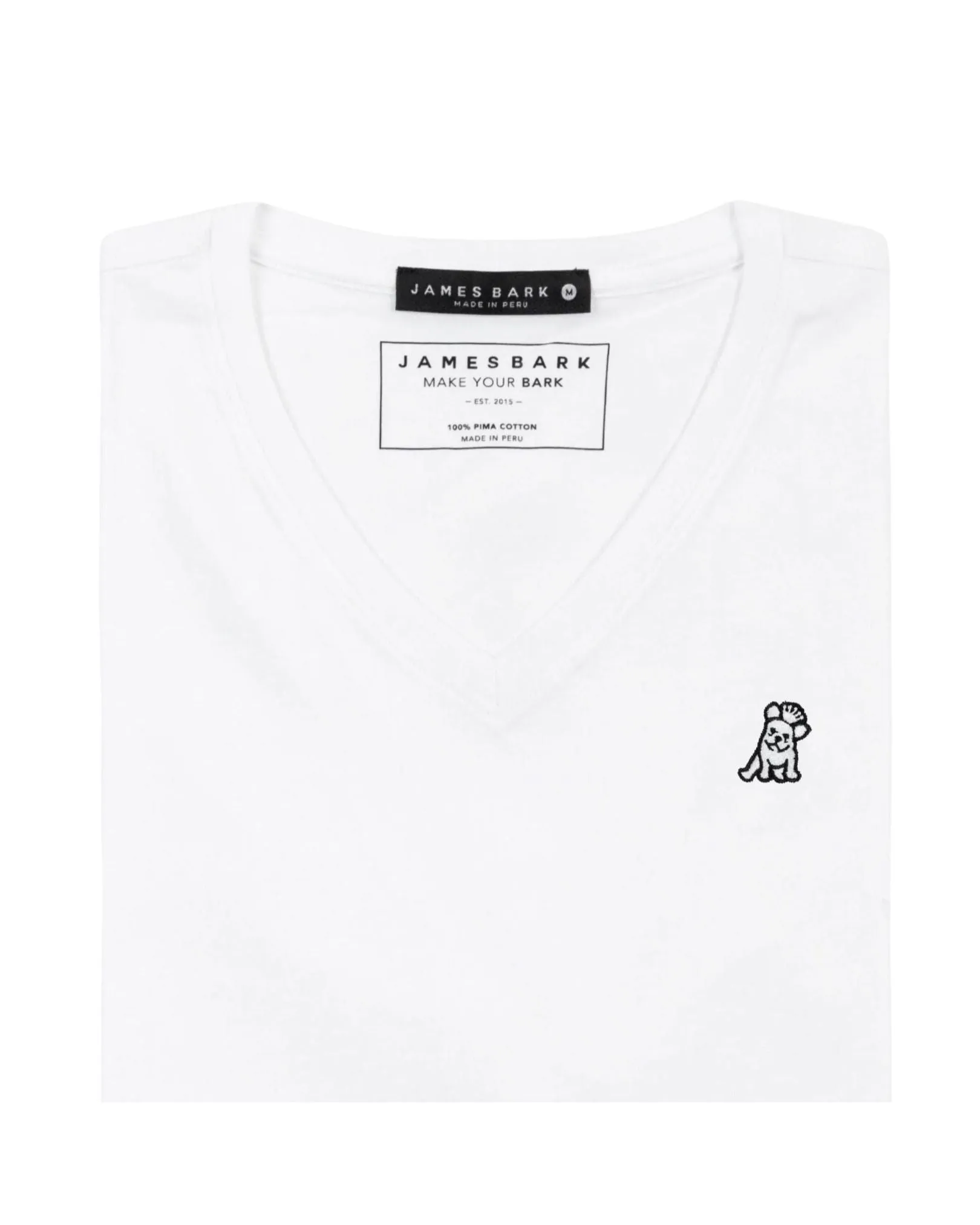 Mens V Neck Jersey T-shirt - White A11