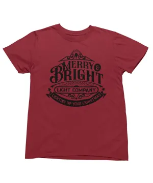 Merry Bright Light Company Mono Christmas Unisex T-Shirt