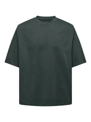 Millenium Oversized T-shirt Donkergroen