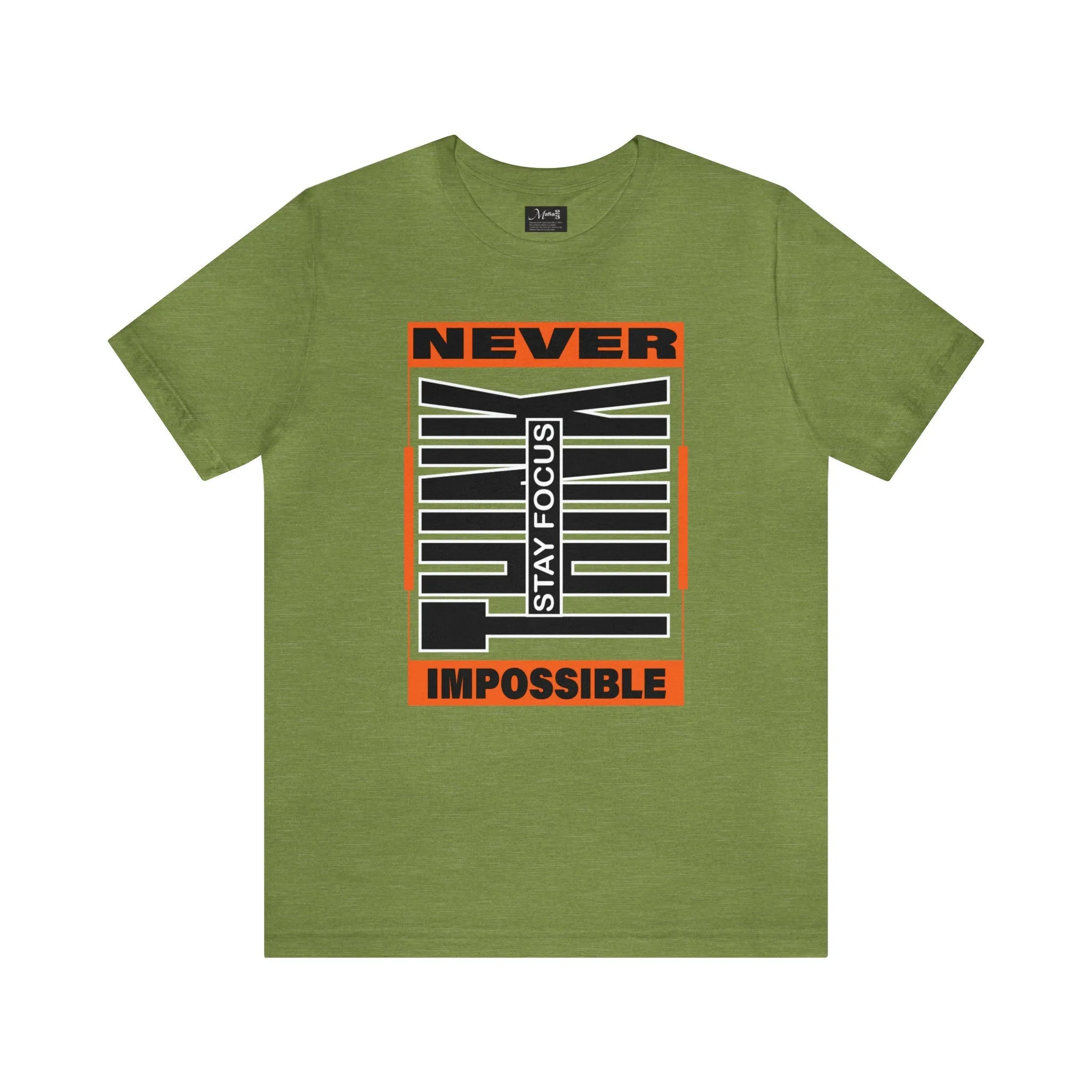 Never Think Impossible Sports t-shirts | Prints ideas for Friends Tight-Fitting Casual Colorful Exercise shirts