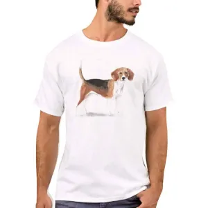 Nutcase Designer Round Neck Men's T-Shirt Wrinkle-Free Poly Cotton Tees - Cute Dog
