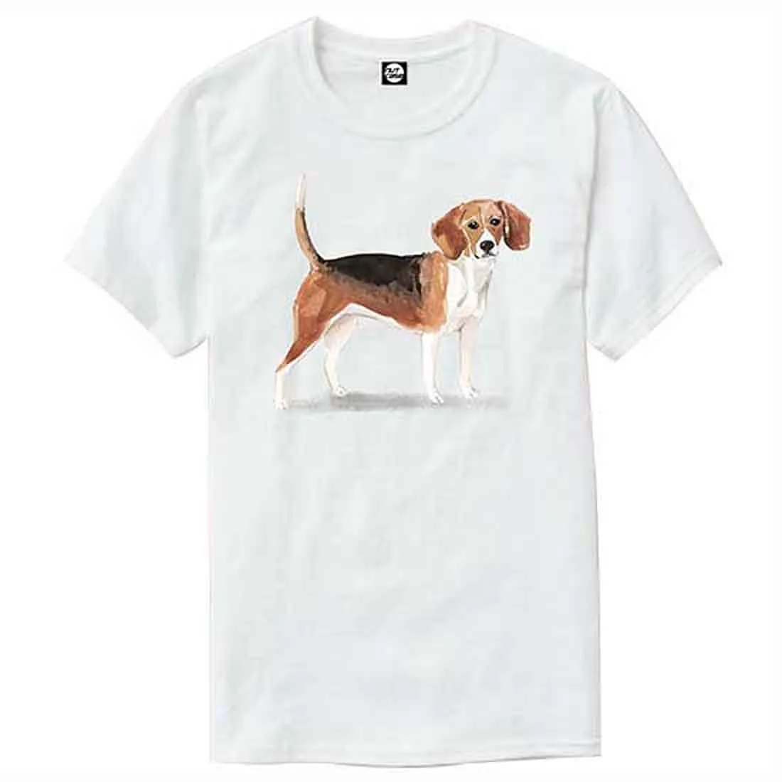 Nutcase Designer Round Neck Men's T-Shirt Wrinkle-Free Poly Cotton Tees - Cute Dog