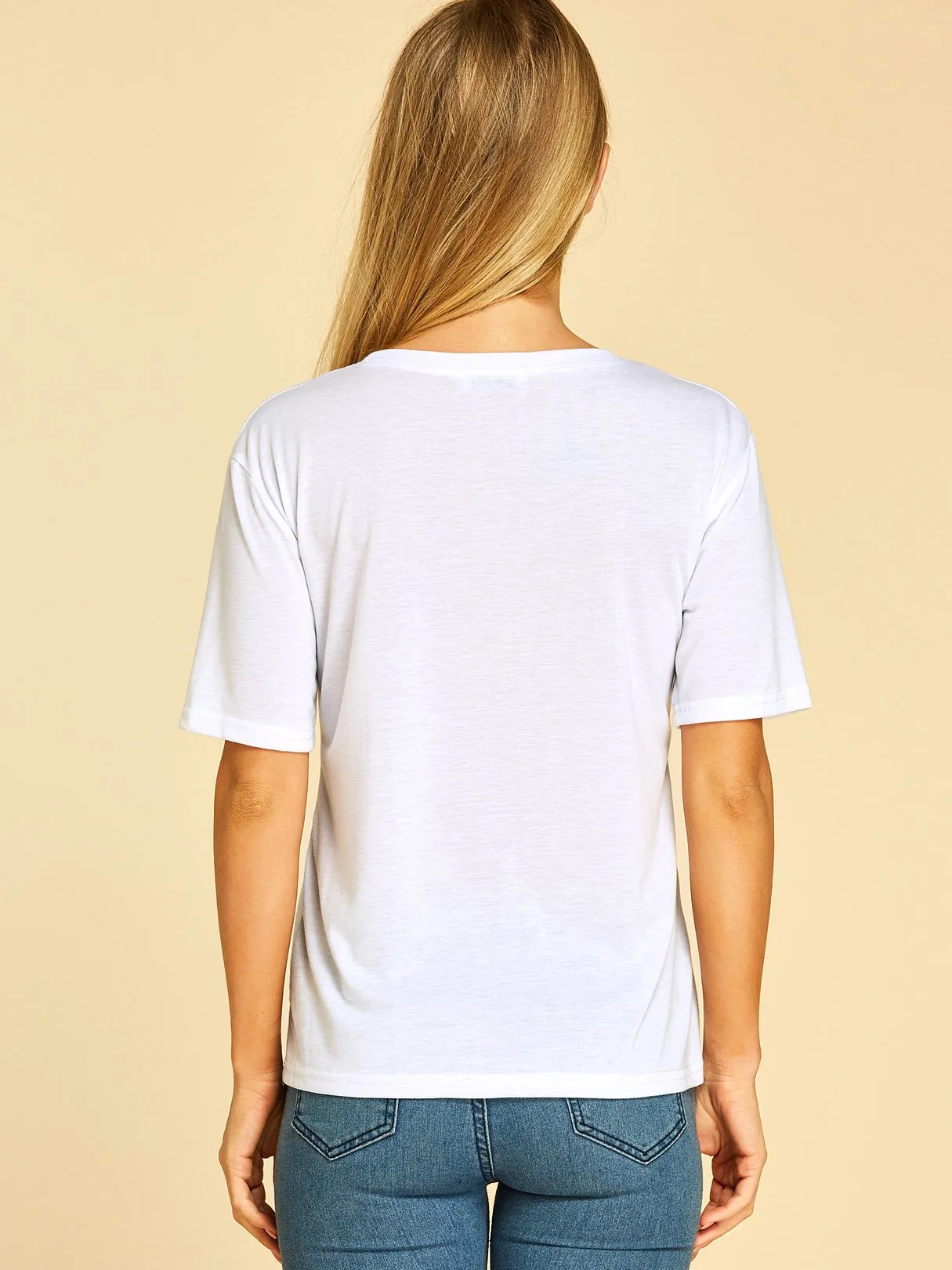 OEM ODM Round Neck Leopard Letter Half Sleeve White T-Shirts