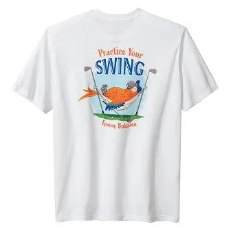 Practice Your Swing Graphic T-Shirt in White by Tommy Bahama