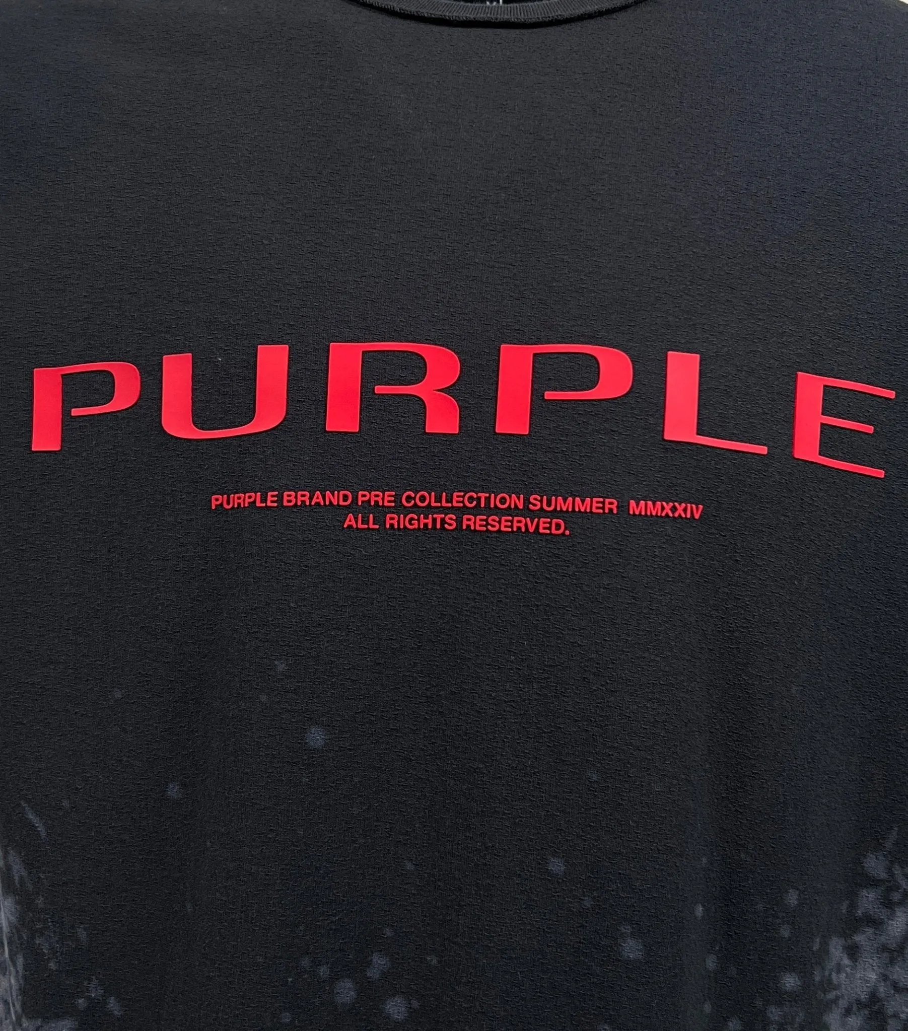 Purple Brand P101-JWBB Textured Inside Out Tee Black