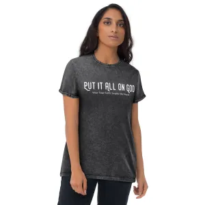 Put It All On God Denim T-Shirt