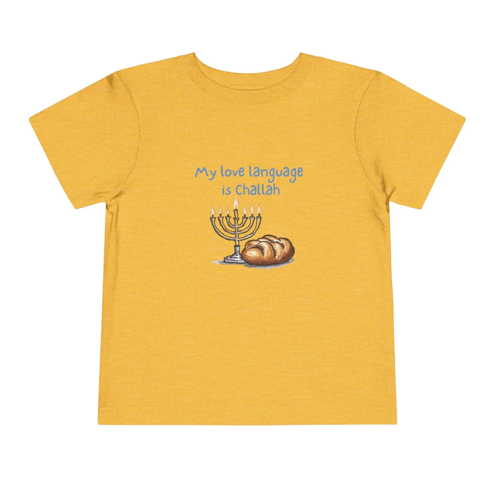 "My Love Language is Challah Holiday Hanukkah Toddler T-Shirt – Festive Jewish Holiday Tee"