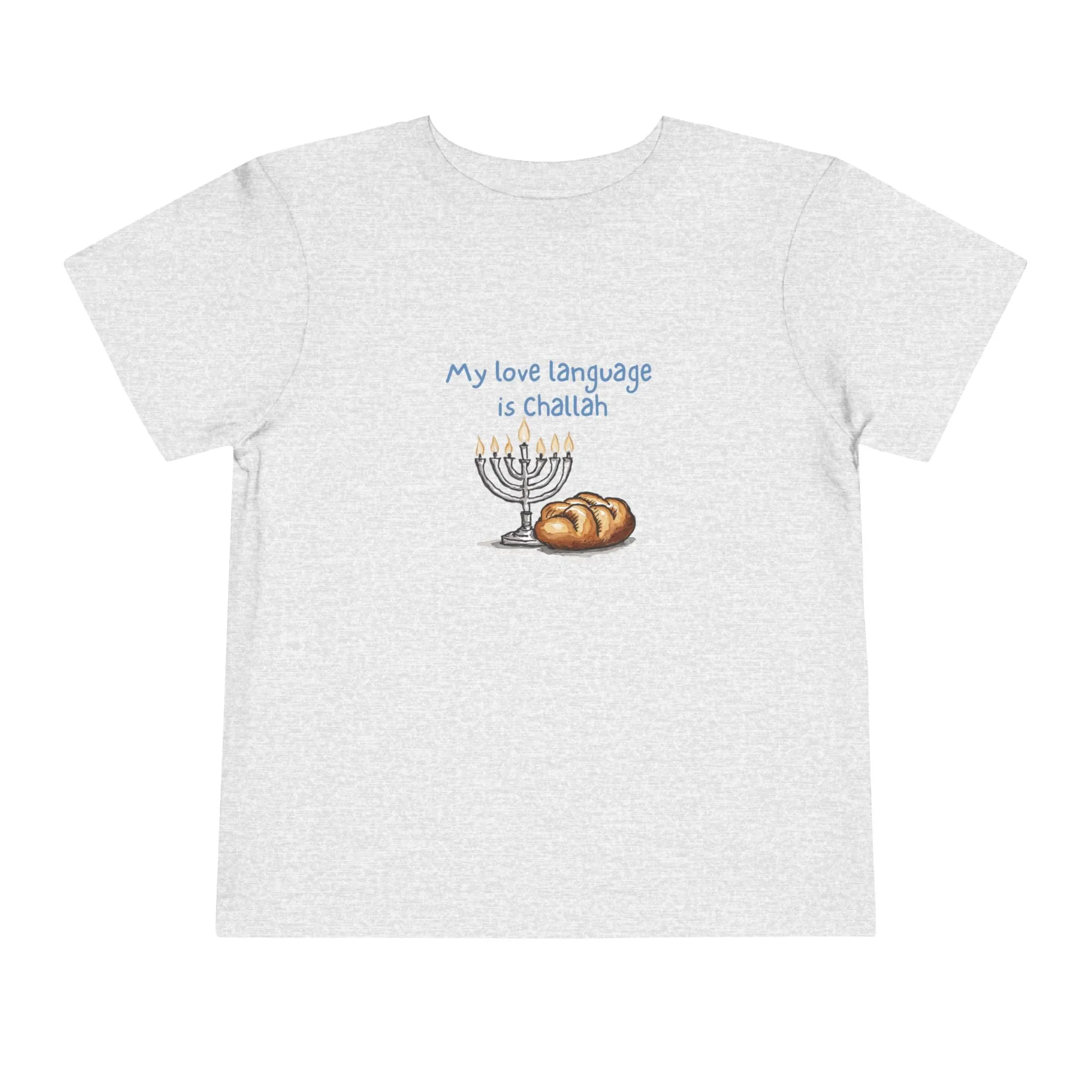 "My Love Language is Challah Holiday Hanukkah Toddler T-Shirt – Festive Jewish Holiday Tee"