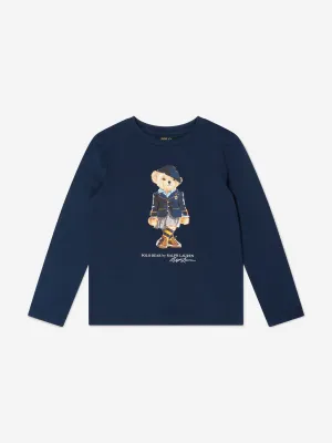 Ralph Lauren Girls Long Sleeve Bear T-Shirt