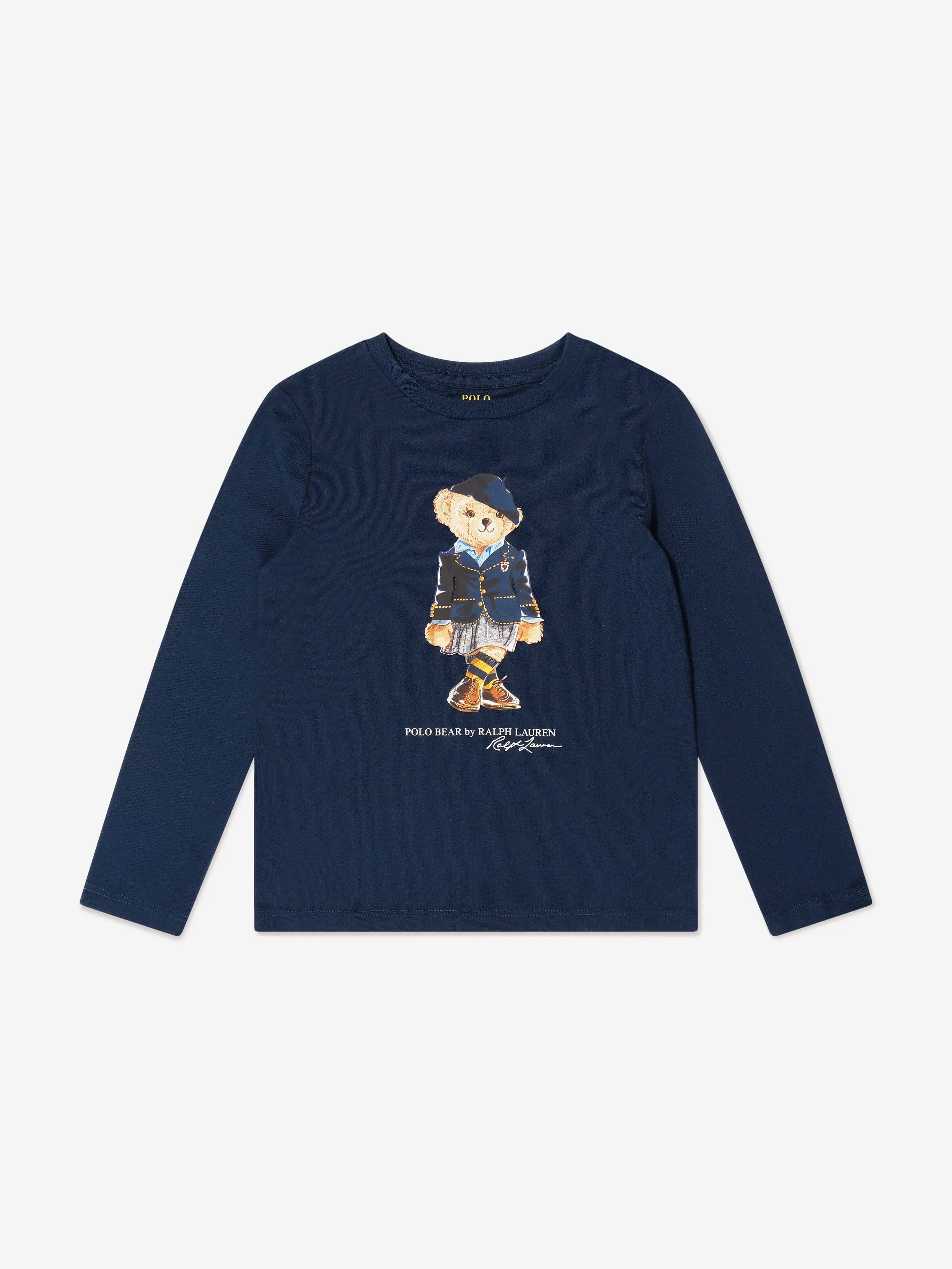 Ralph Lauren Girls Long Sleeve Bear T-Shirt