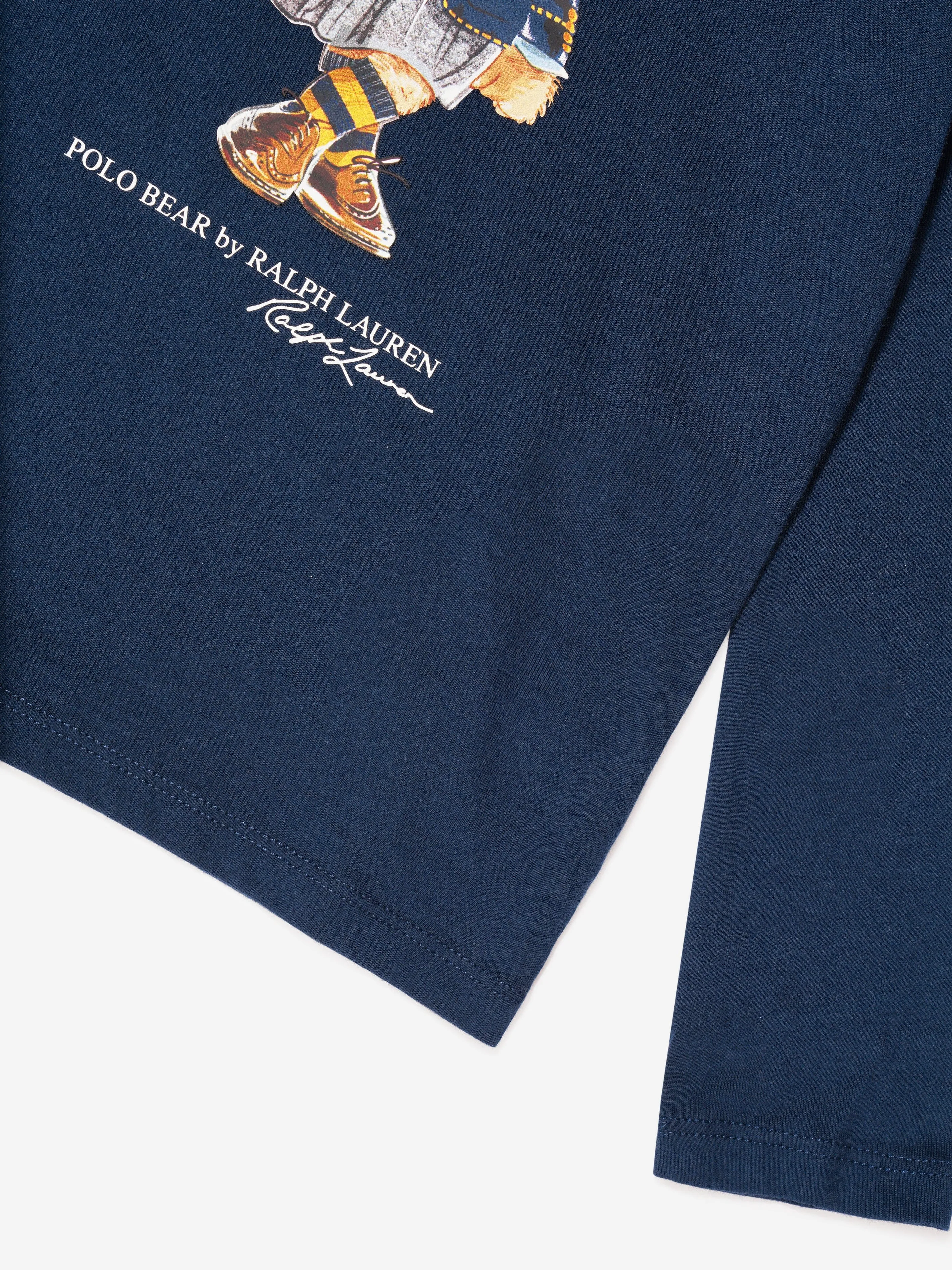 Ralph Lauren Girls Long Sleeve Bear T-Shirt