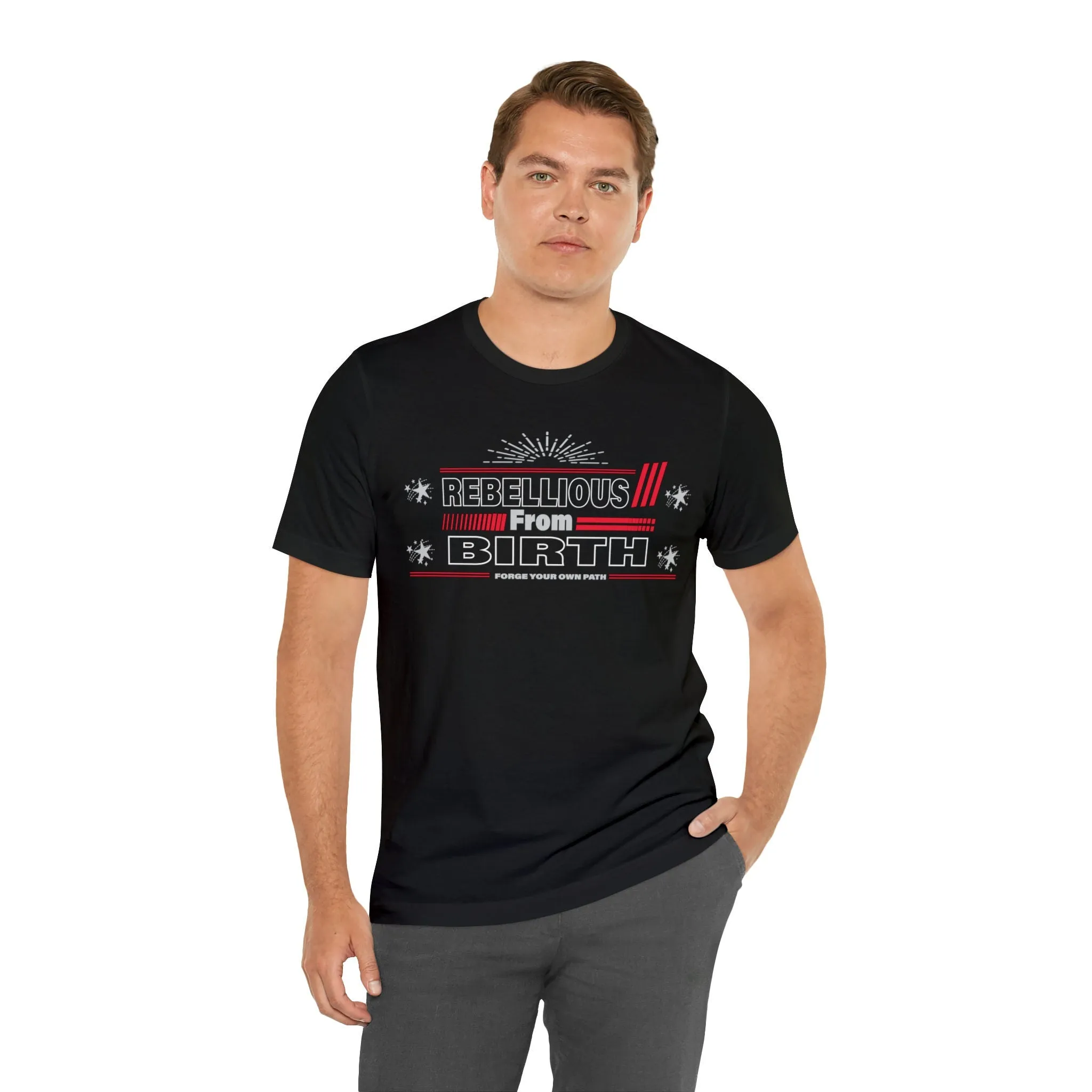 Rebellious T shirt | Funny Apparel | Cute Lose tops | Oversize T-shirt Graphic tees women Rebellious from birth