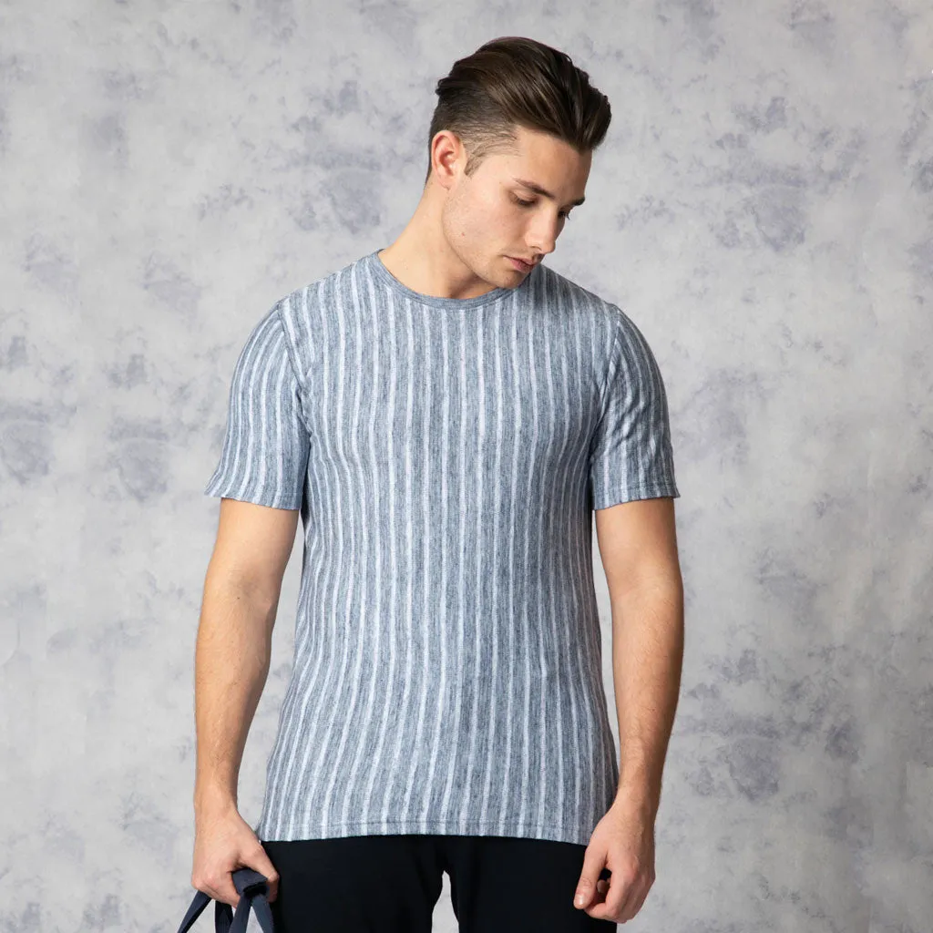 Ryburn Jacquard Vertical Stripe Jersey T-Shirt