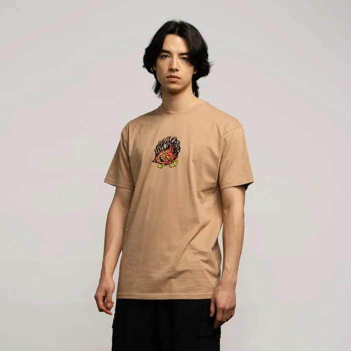 SANTA CRUZ - Delfino Devil Mask Front T-Shirt - TAUPE