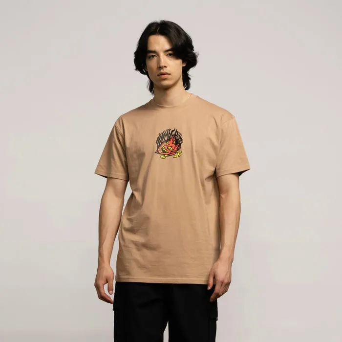 SANTA CRUZ - Delfino Devil Mask Front T-Shirt - TAUPE