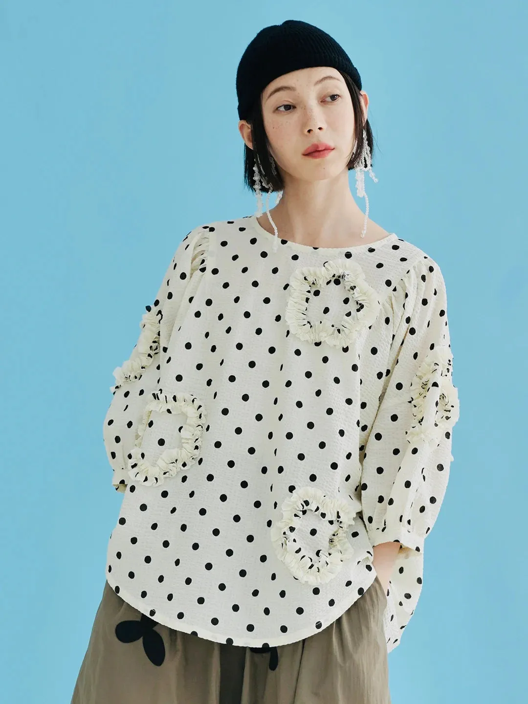 Sleek Polka Dot T-shirt