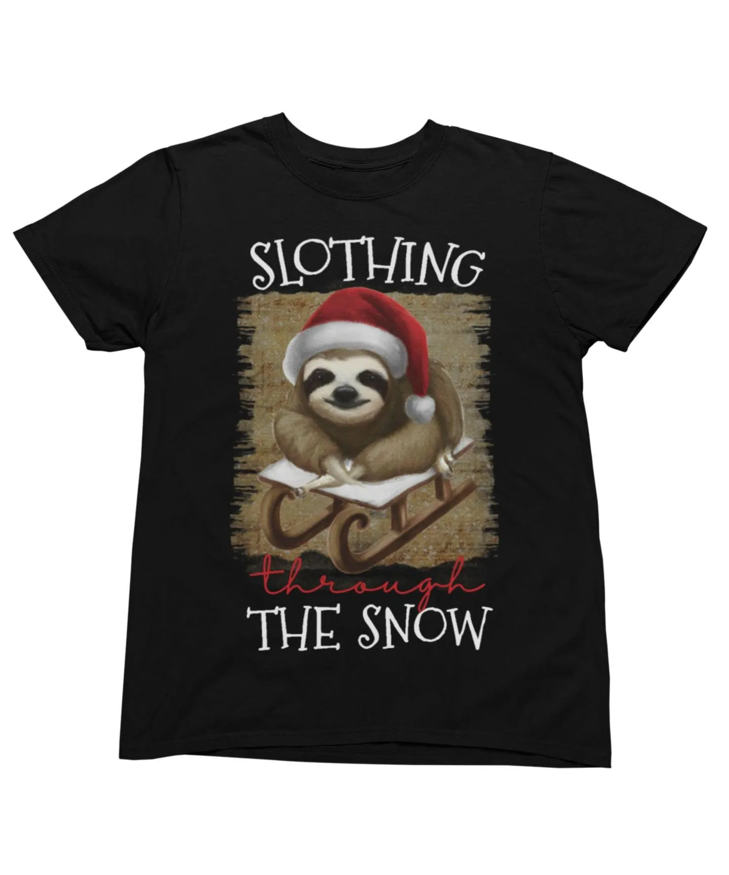 Slothing Through The Snow Christmas T-Shirt