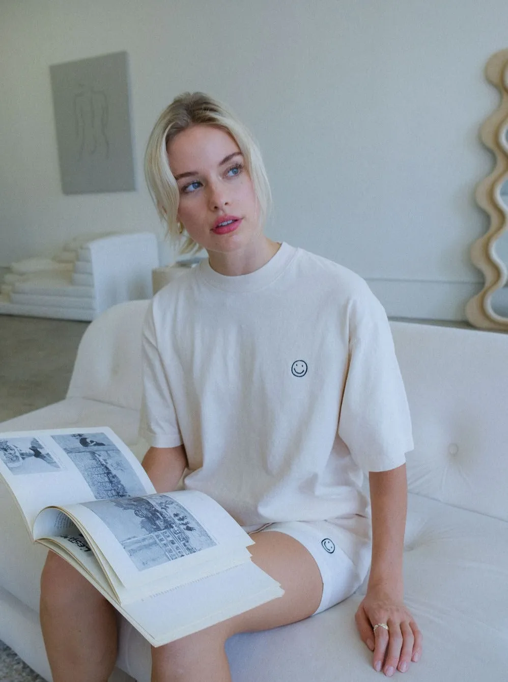 Smile Embroidery T-shirts